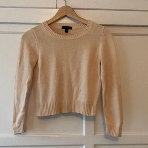 J. Crew Cream Cotton Cropped Sweater size small